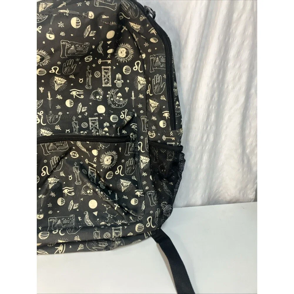 Mushrooms Moons & Crystals Backpack 12”x6”x17”